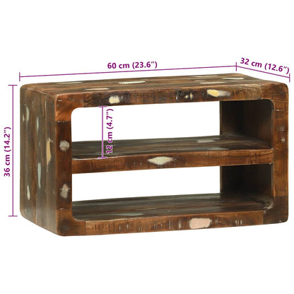 vidaXL TV-Schränk Mehrfarbig 60 x 32 x 36 cm Massivholz Altholz