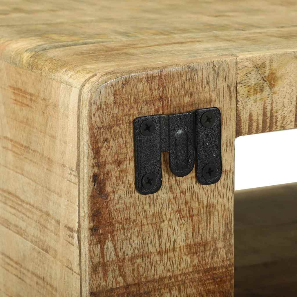 vidaXL TV-Schränk mit Regal Braun 80 x 32 x 36 cm Massivholz Mango