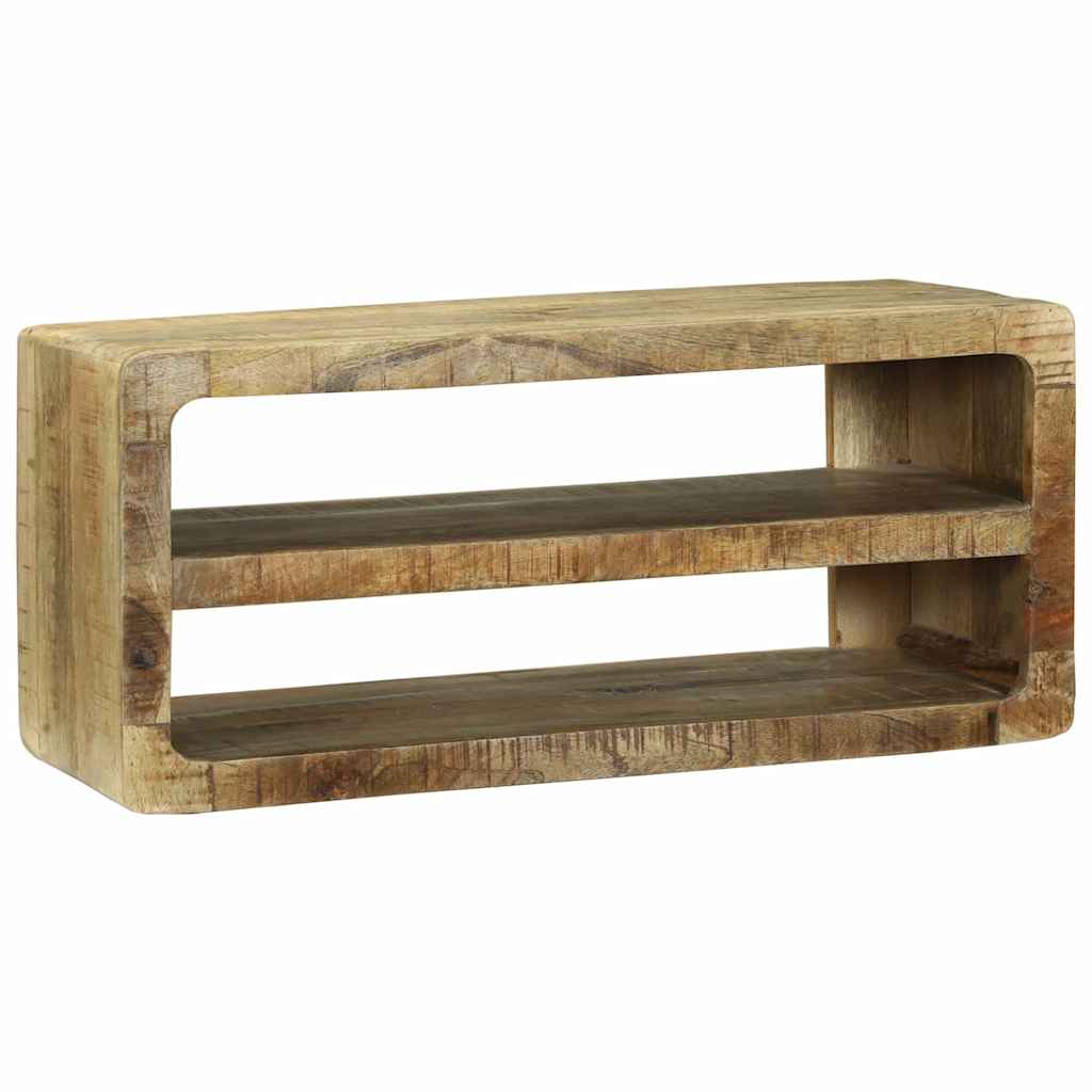 vidaXL TV-Schränk mit Regal Braun 80 x 32 x 36 cm Massivholz Mango