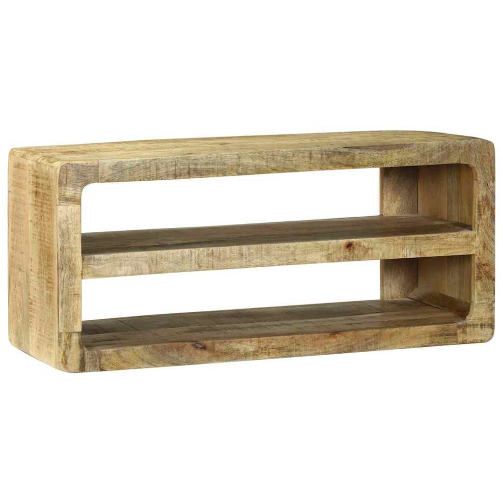 vidaXL TV-Schränk mit Regal Braun 80 x 32 x 36 cm Massivholz Mango