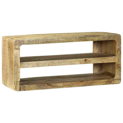 vidaXL TV-Schränk mit Regal Braun 80 x 32 x 36 cm Massivholz Mango