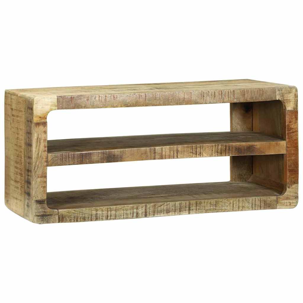 vidaXL TV-Schränk mit Regal Braun 80 x 32 x 36 cm Massivholz Mango