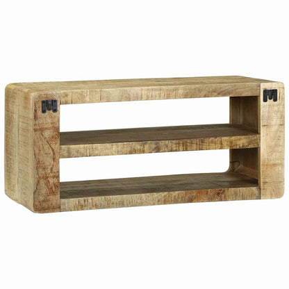 vidaXL TV-Schränk mit Regal Braun 80 x 32 x 36 cm Massivholz Mango