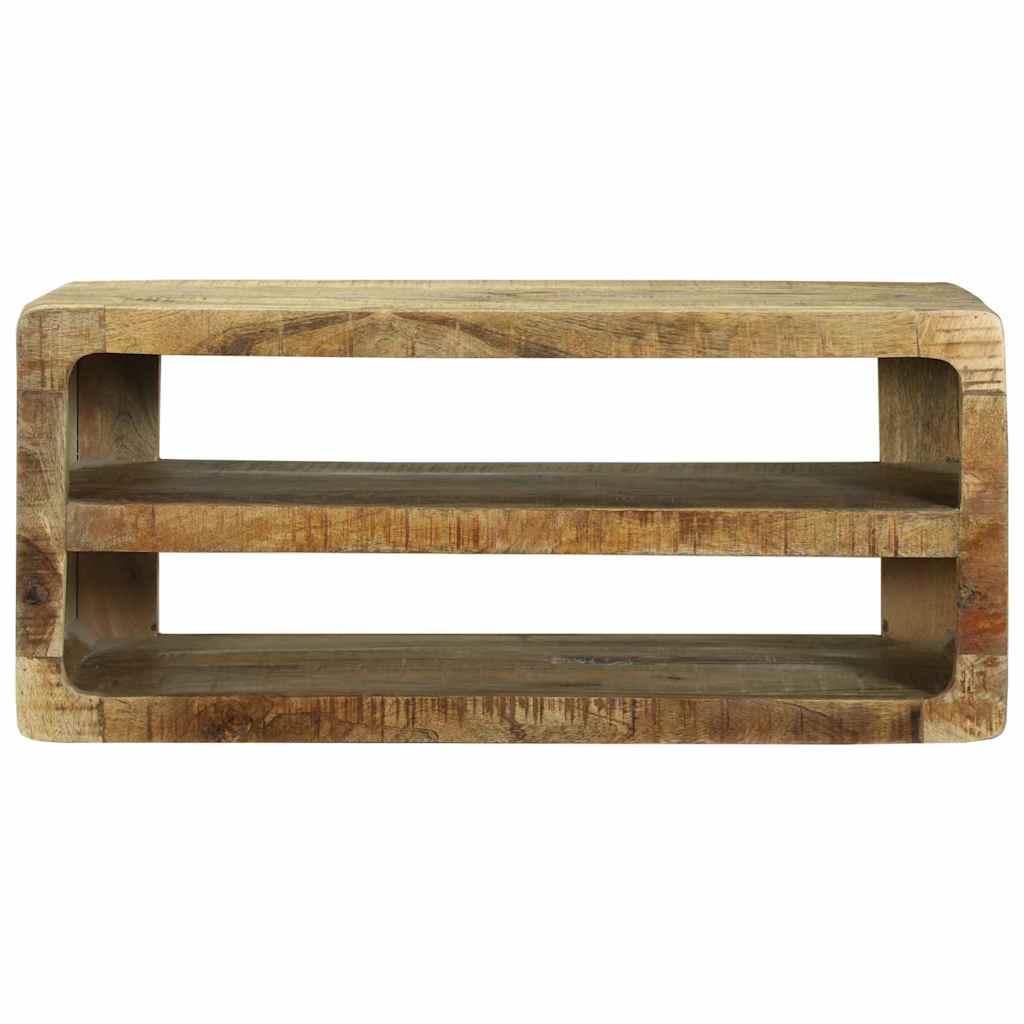 vidaXL TV-Schränk mit Regal Braun 80 x 32 x 36 cm Massivholz Mango