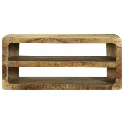 vidaXL TV-Schränk mit Regal Braun 80 x 32 x 36 cm Massivholz Mango