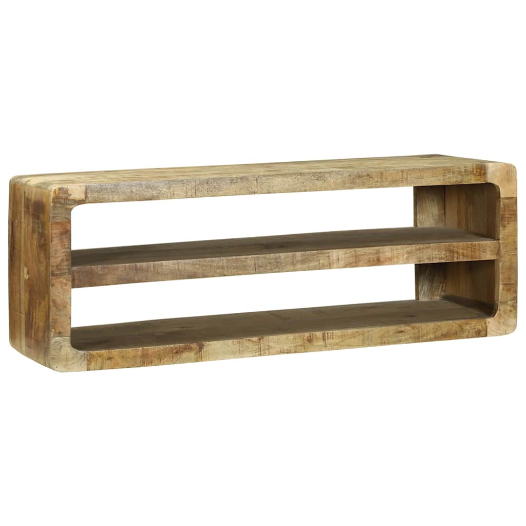 vidaXL TV-Schränk mit Regal Braun 100 x 32 x 36 cm Massivholz Mango