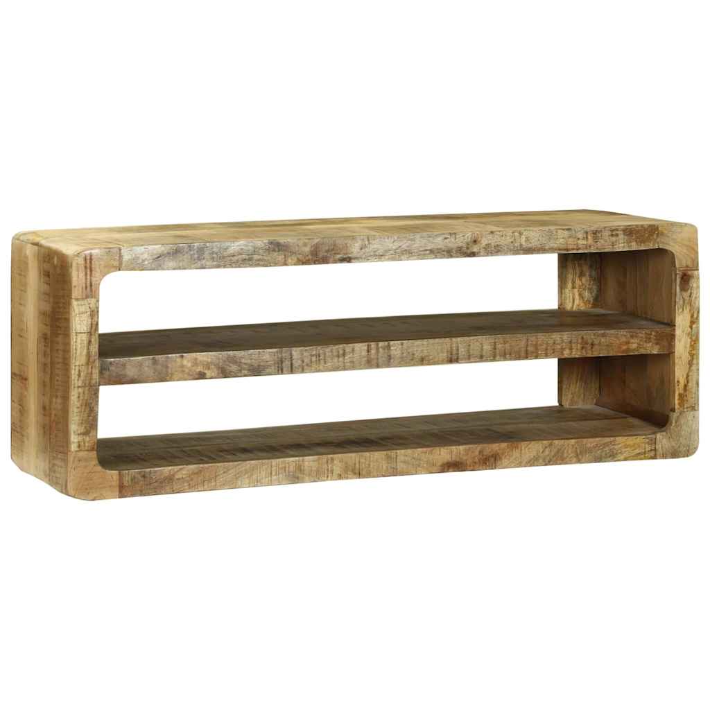 vidaXL TV-Schränk mit Regal Braun 100 x 32 x 36 cm Massivholz Mango