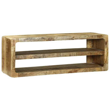 vidaXL TV-Schränk mit Regal Braun 100 x 32 x 36 cm Massivholz Mango