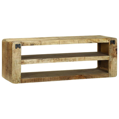 vidaXL TV-Schränk mit Regal Braun 100 x 32 x 36 cm Massivholz Mango