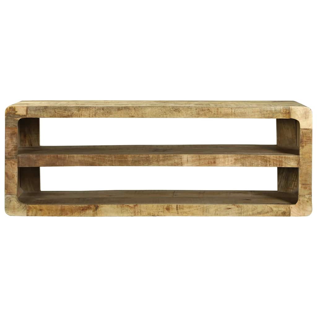 vidaXL TV-Schränk mit Regal Braun 100 x 32 x 36 cm Massivholz Mango