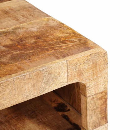 vidaXL Beistelltisch mit Regal Braun 40 x 32 x 46 cm Massivholz Mango