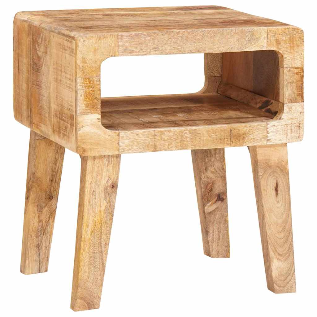 vidaXL Beistelltisch mit Regal Braun 40 x 32 x 46 cm Massivholz Mango