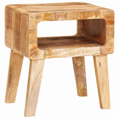 vidaXL Beistelltisch mit Regal Braun 40 x 32 x 46 cm Massivholz Mango