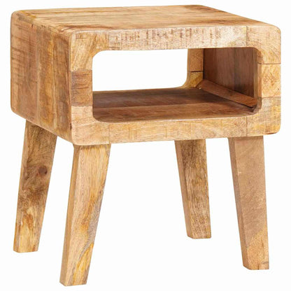 vidaXL Beistelltisch mit Regal Braun 40 x 32 x 46 cm Massivholz Mango