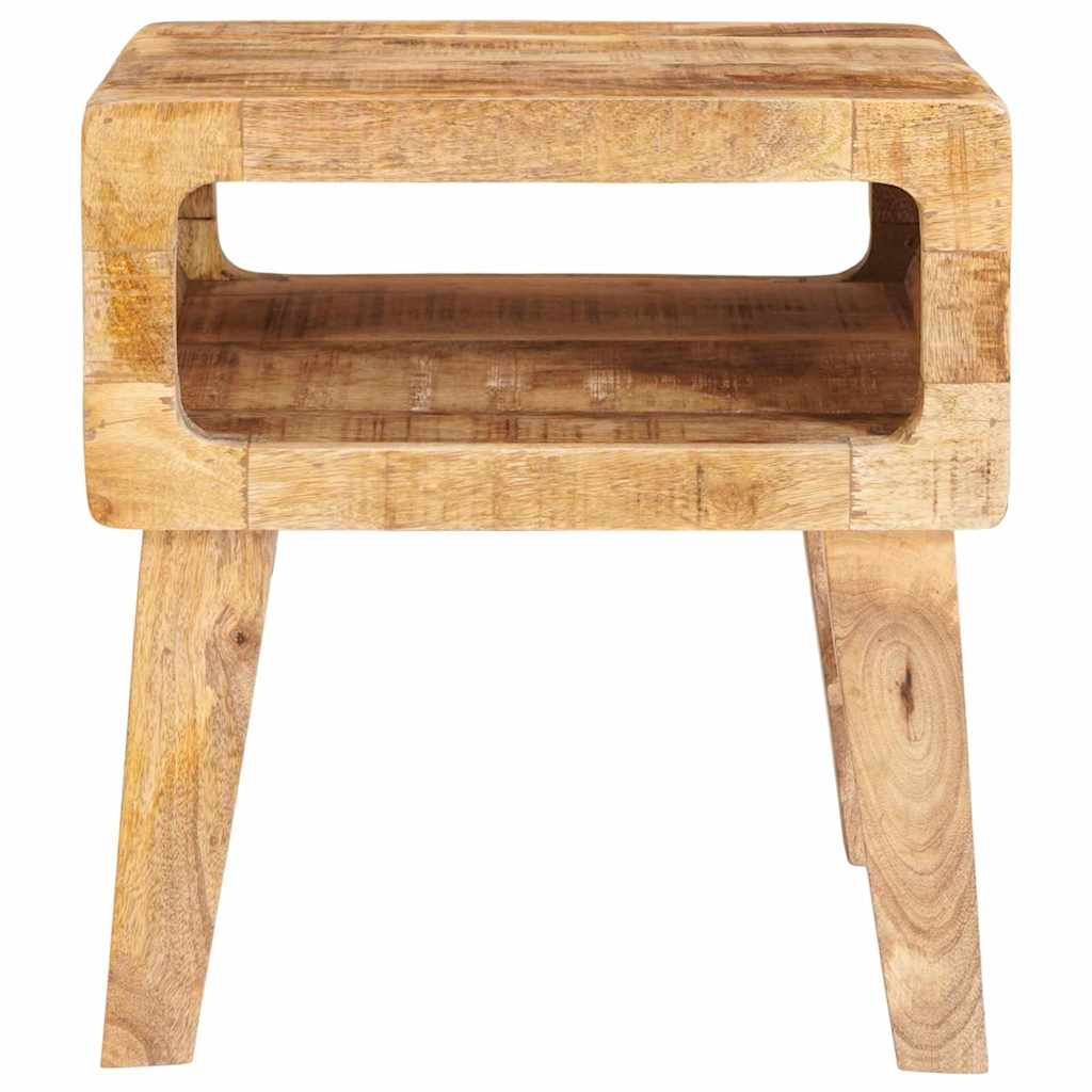 vidaXL Beistelltisch mit Regal Braun 40 x 32 x 46 cm Massivholz Mango