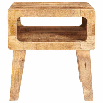 vidaXL Beistelltisch mit Regal Braun 40 x 32 x 46 cm Massivholz Mango