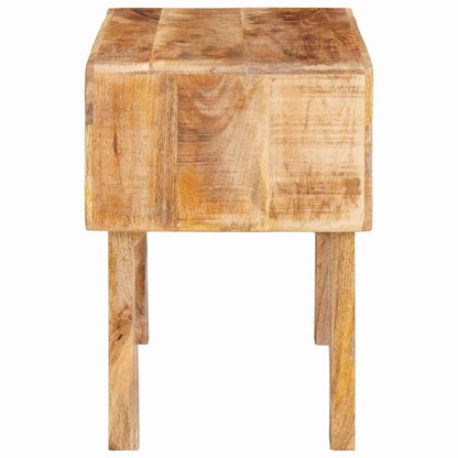 vidaXL Beistelltisch mit Regal Braun 40 x 32 x 46 cm Massivholz Mango
