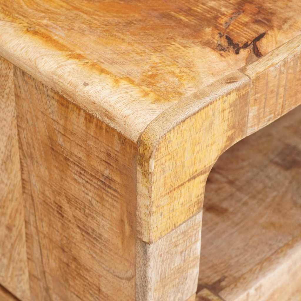 vidaXL Beistelltisch mit Regal Braun 40 x 40 x 49 cm Massivholz Mango