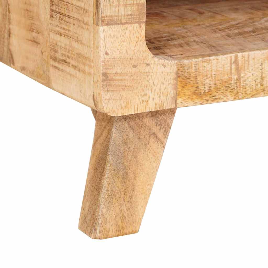 vidaXL Beistelltisch mit Regal Braun 40 x 40 x 49 cm Massivholz Mango