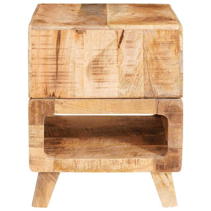 vidaXL Beistelltisch mit Regal Braun 40 x 40 x 49 cm Massivholz Mango