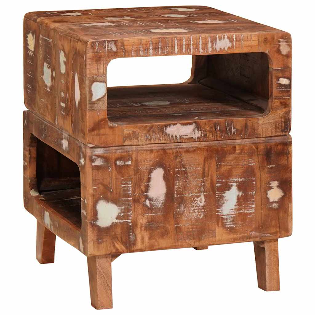 vidaXL Beistelltisch Braun 40 x 40 x 49 cm Massives upgecyceltes Holz