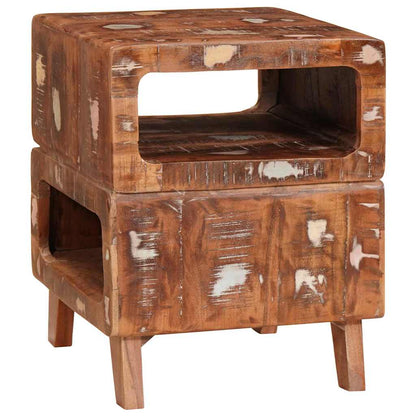 vidaXL Beistelltisch Braun 40 x 40 x 49 cm Massives upgecyceltes Holz
