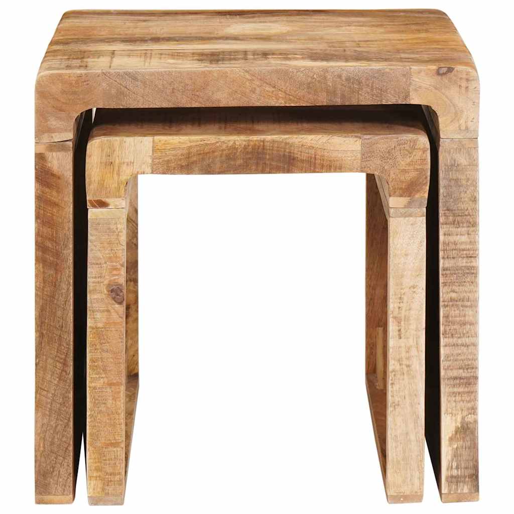 vidaXL Satztische 2 pcs Braun 46 x 40 x 46 cm Massivholz Mango