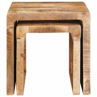 vidaXL Satztische 2 pcs Braun 46 x 40 x 46 cm Massivholz Mango