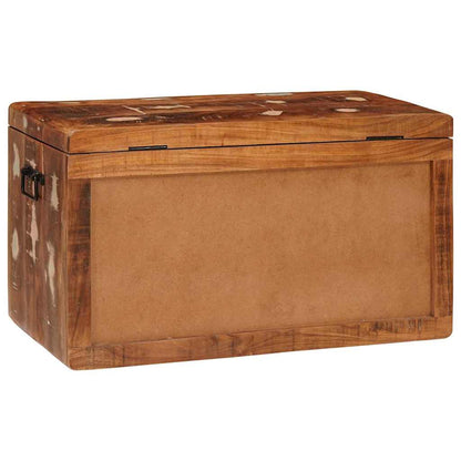 Aufbewahrungsbox mit Speicher mit Tür Braun Massivholz Mango