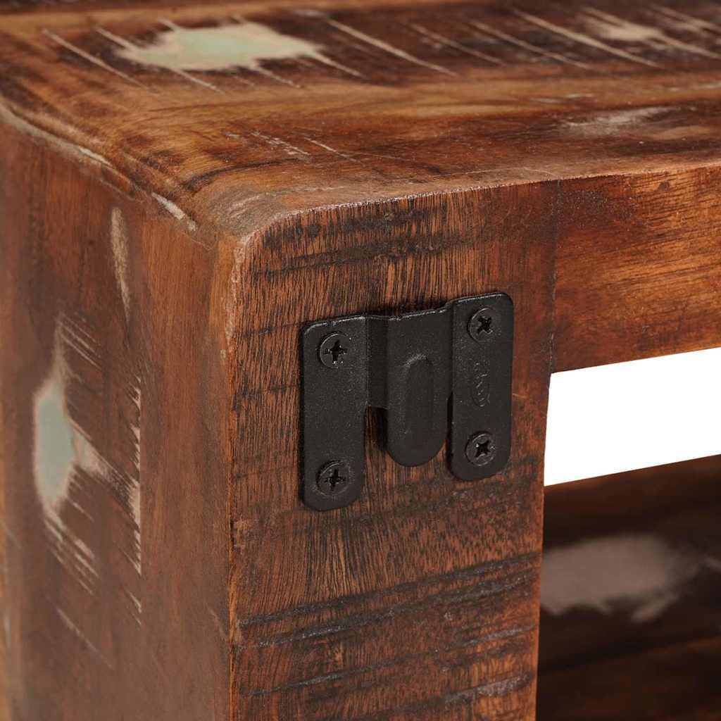 vidaXL Nachttisch 2 pcs Braun Massives upgecyceltes Holz
