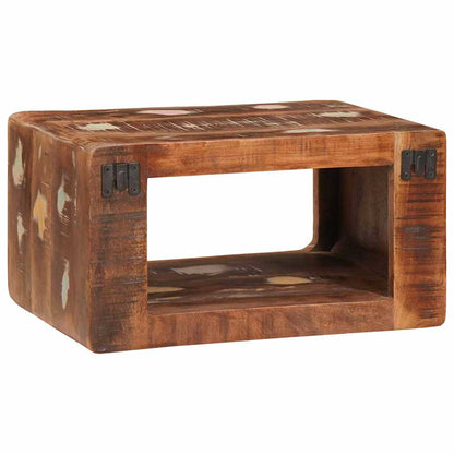 vidaXL Nachttisch 2 pcs Braun Massives upgecyceltes Holz
