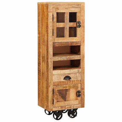 vidaXL Highboard Braun 40 x 30 x 120,5 cm Massivholz Mango