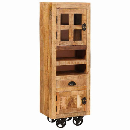vidaXL Highboard Braun 40 x 30 x 120,5 cm Massivholz Mango