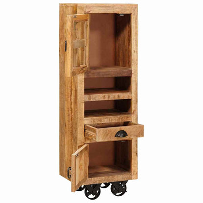 vidaXL Highboard Braun 40 x 30 x 120,5 cm Massivholz Mango