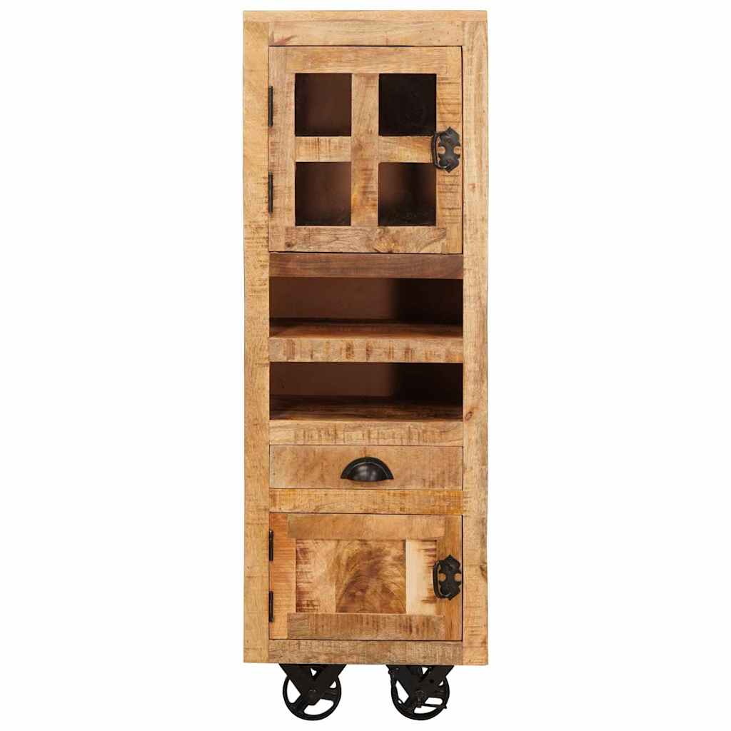 vidaXL Highboard Braun 40 x 30 x 120,5 cm Massivholz Mango