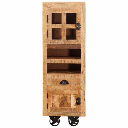 vidaXL Highboard Braun 40 x 30 x 120,5 cm Massivholz Mango