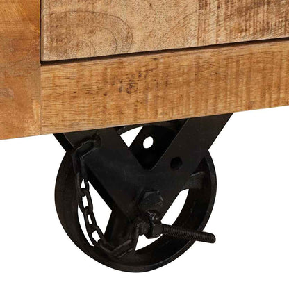 Seitenschrank Braun 70 x 38 x 63 cm Massivholz Mango