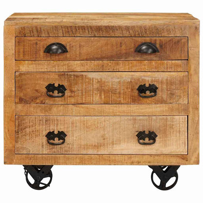 Seitenschrank Braun 70 x 38 x 63 cm Massivholz Mango