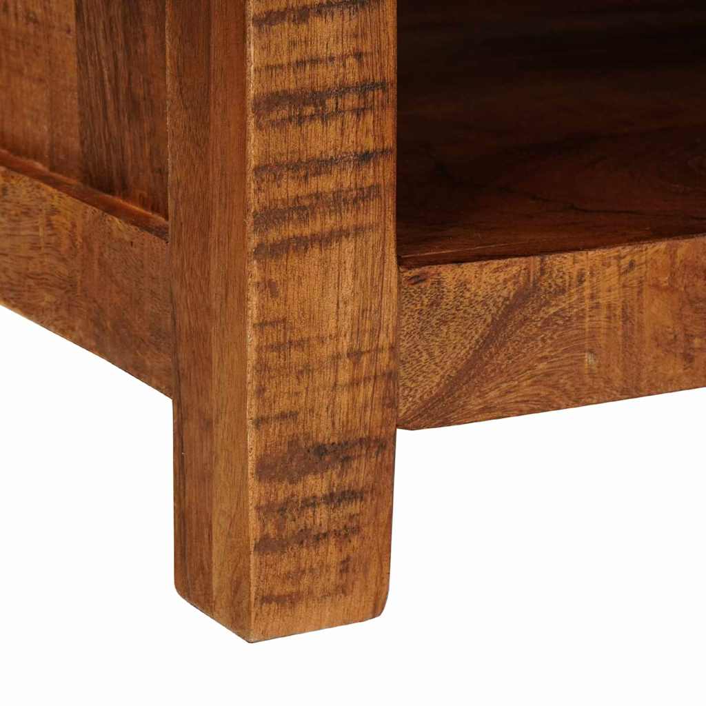 vidaXL TV-Schränk mit Regal Braun 110 x 30 x 40 cm Massivholz Mango