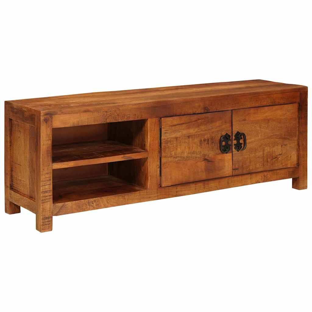 vidaXL TV-Schränk mit Regal Braun 110 x 30 x 40 cm Massivholz Mango