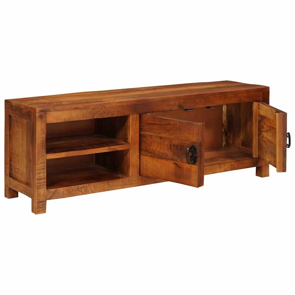 vidaXL TV-Schränk mit Regal Braun 110 x 30 x 40 cm Massivholz Mango