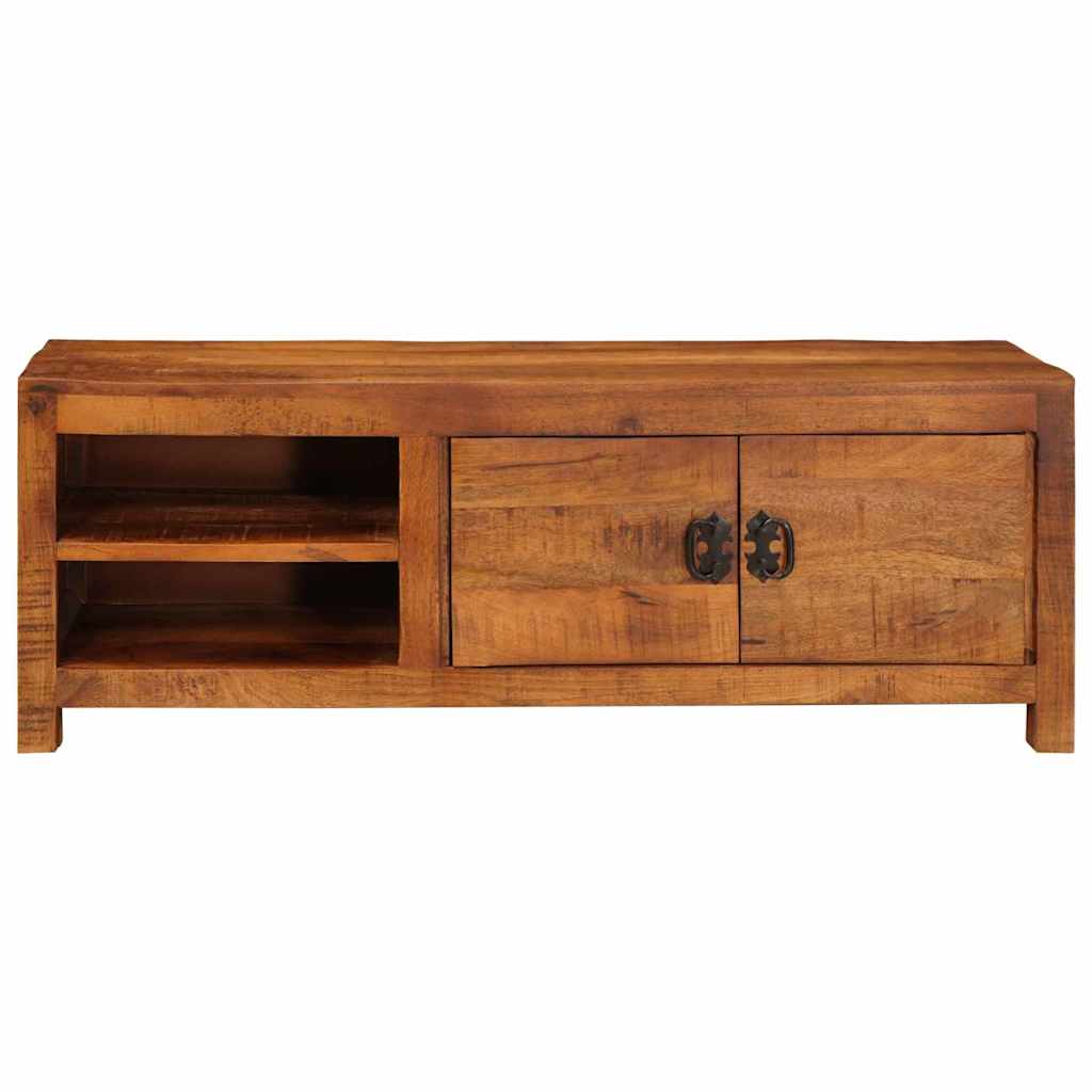 vidaXL TV-Schränk mit Regal Braun 110 x 30 x 40 cm Massivholz Mango