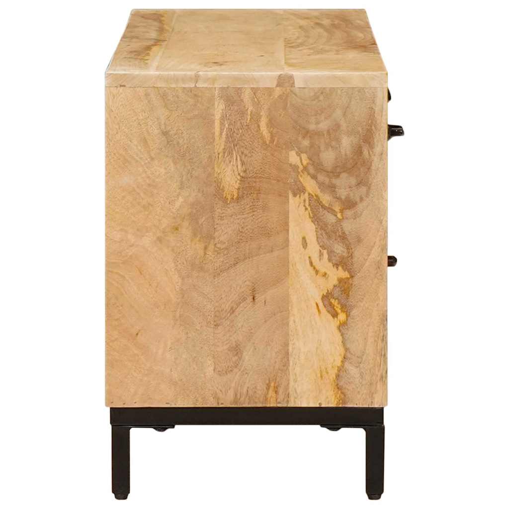 vidaXL TV-Ständer Braun 110 x 30 x 46 cm Massivholz Mango