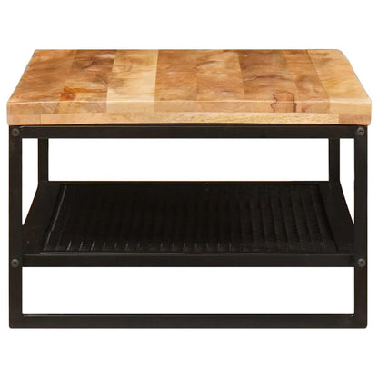 vidaXL Couchtisch Braun und Schwarz 110 x 55 x 35 cm Massivholz Mango