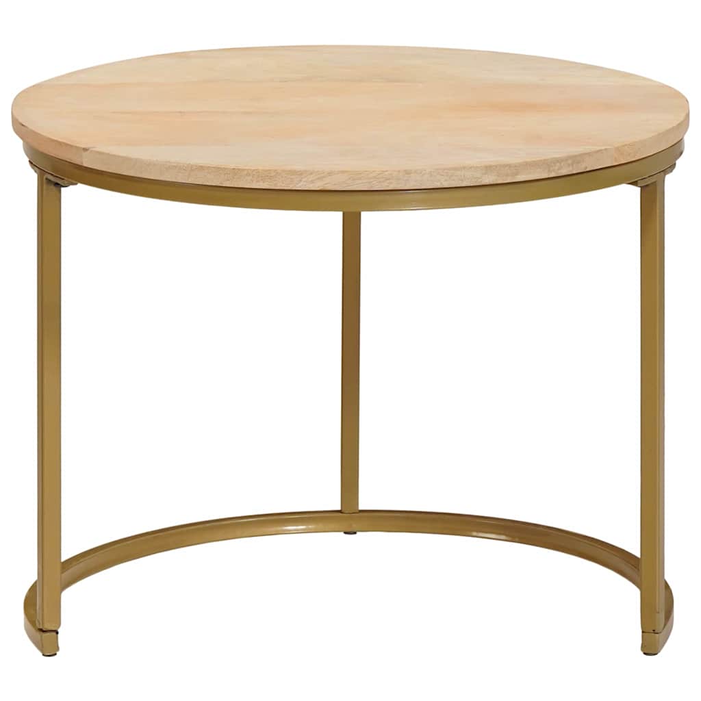 Nesting-Couchtische 3 pcs Braun Massivholz Mango und Stahl