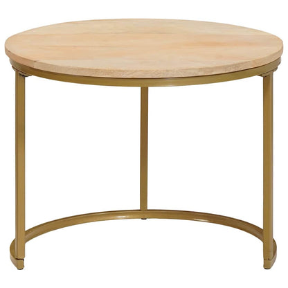 Nesting-Couchtische 3 pcs Braun Massivholz Mango und Stahl