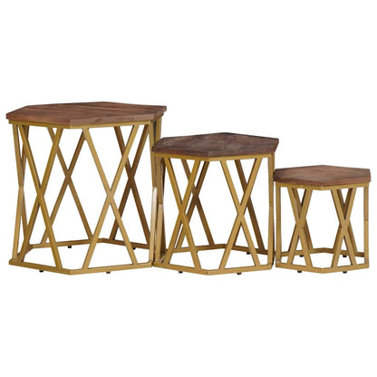 vidaXL Couchtische Braun 55 x 55 x 50 cm Massivholz Mango
