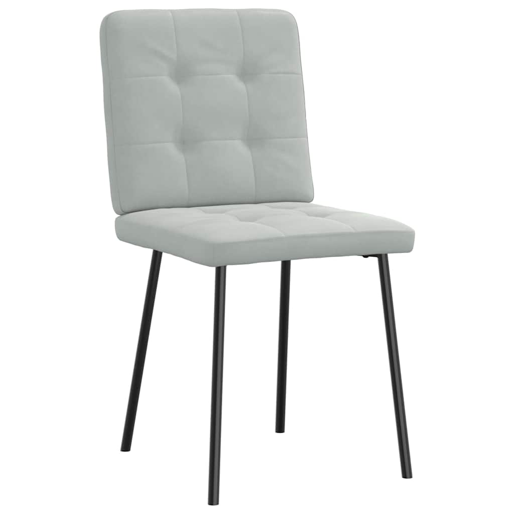vidaXL Chaises de salle à manger 2 pcs Velours gris clair