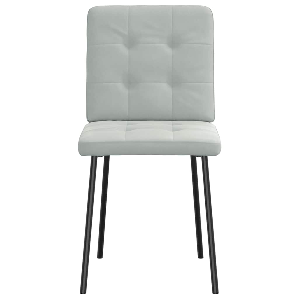 vidaXL Chaises de salle à manger 2 pcs Velours gris clair