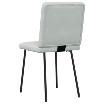 vidaXL Chaises de salle à manger 2 pcs Velours gris clair